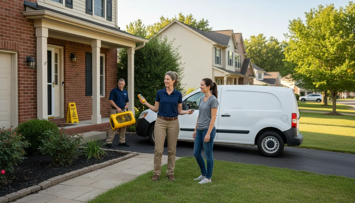 Residential water damage restoration in East Saint Louis, IL
